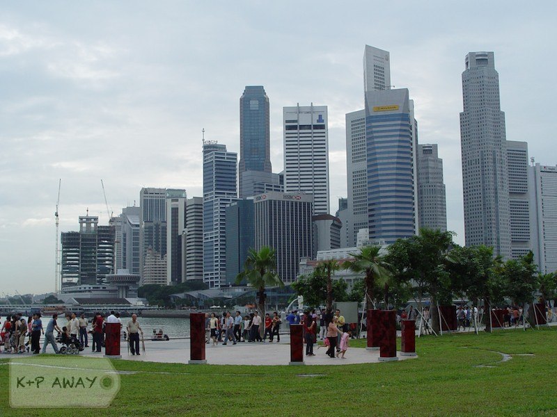 Daytime Singapore skyline from Marina Bay