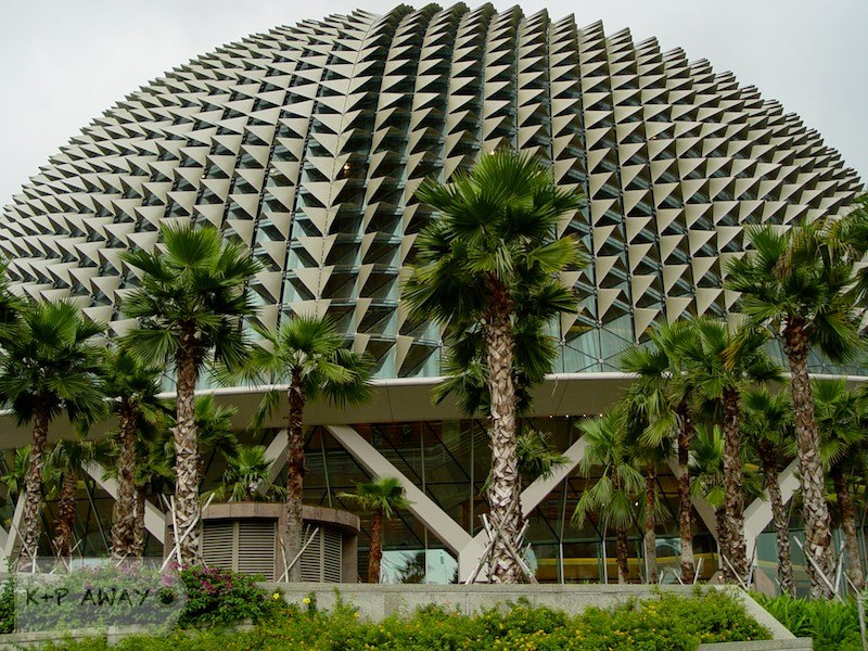 Esplanade theatre complex in Marina Bay